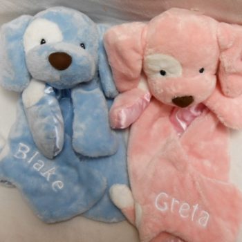 Gund puppy lovey blankets - set of 2 assorted colors
