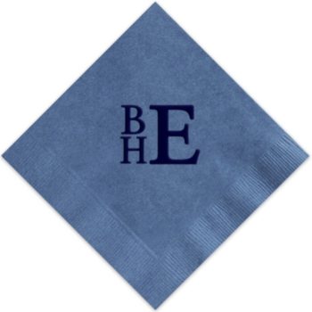 Stacked monogram napkins