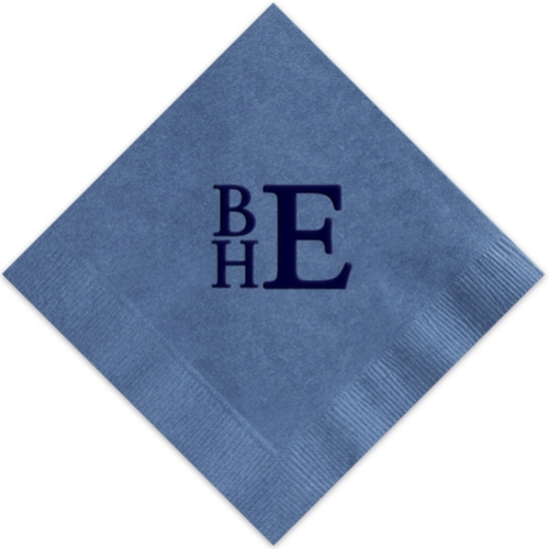 Stacked monogram napkins