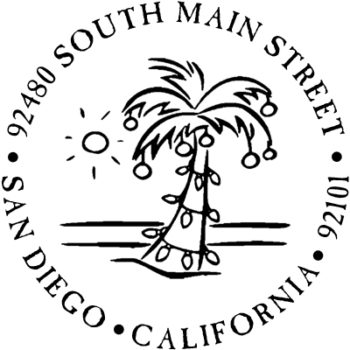 Self inking stamp - palm tree
