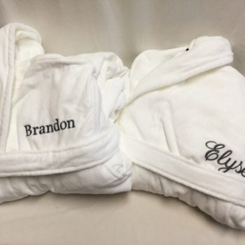 Robe - Monogrammed terry velour robe