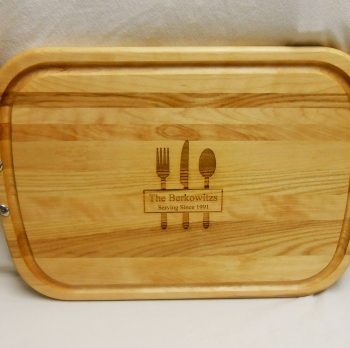 Engraved wood cutting board - Large - serving since