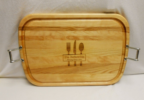 Engraved wood cutting board - Large - serving since
