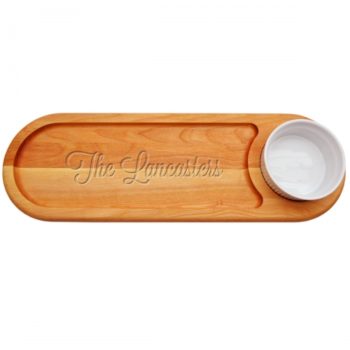 Engraved wood dipping board - larger name