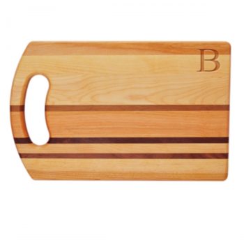 Engraved wood cutting board - medium stripe