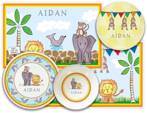 Zoo animals meal time separates