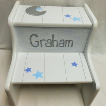 Moon and Stars 2-step step stool
