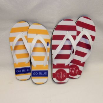 flip flops - stripes - assorted colors