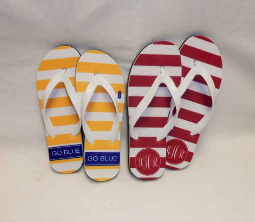 flip flops - stripes - assorted colors