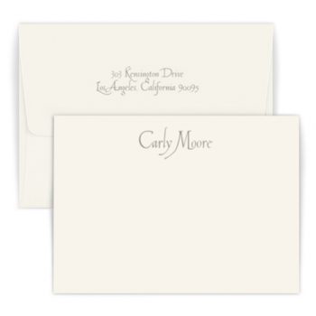 Flat note card - Casual - assorted fonts available