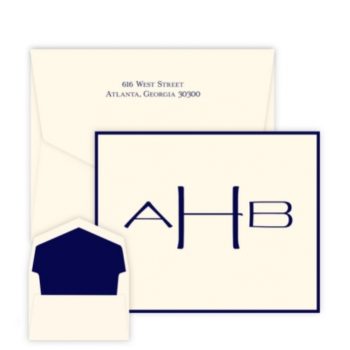 Fold over note - Moderno monogram