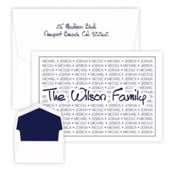 Fold over note - Family Pride script