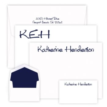 Wardrobe note card set- Somerset classic script