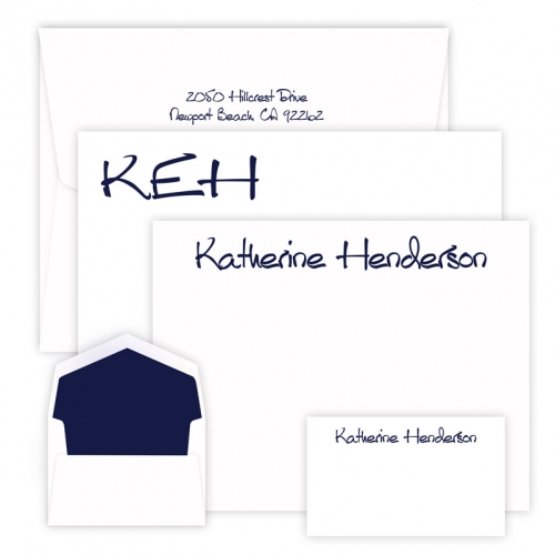 Wardrobe note card set- Somerset classic script