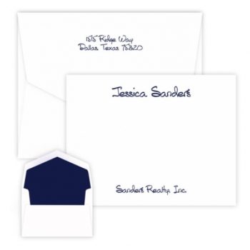 Flat note card - Studio style