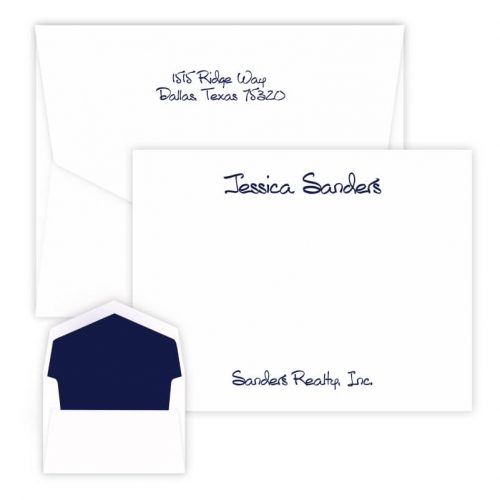 Flat note card - Studio style