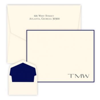 Flat note card - Cristobal monogram