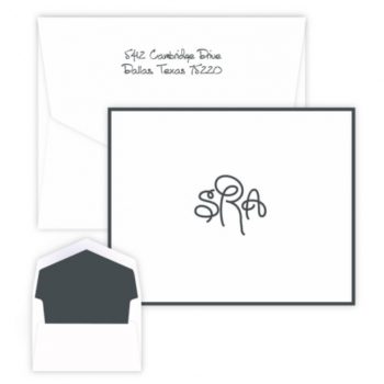 Fold over note - Sydney monogram