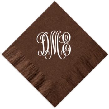 Classic monogram cocktail napkins