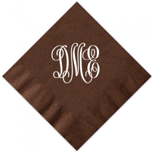 Classic monogram cocktail napkins