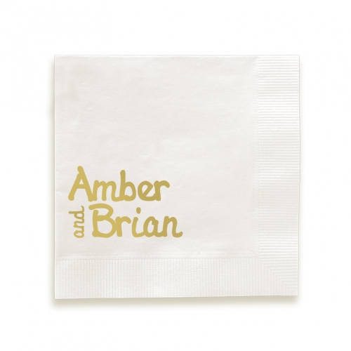 Luxe cocktail napkins - additional fonts available