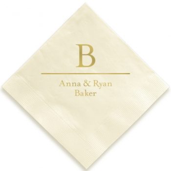 Initial and name cocktail napkins - additional fonts available