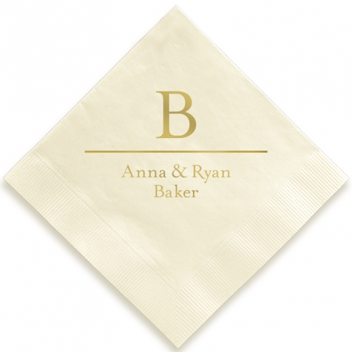 Initial and name cocktail napkins - additional fonts available