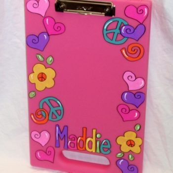 Clipboard keeper - hearts & flowers