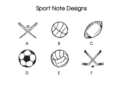 Sport note note card set - many designs available - Image 2