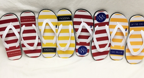 flip flops - stripes - assorted colors - Image 3
