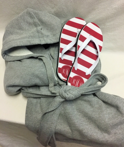 Sweatshirt robe and flip flop set - special order - Image 3