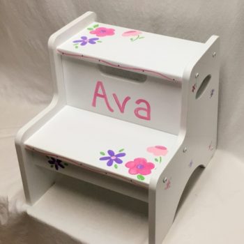 Floral 2-step step stool