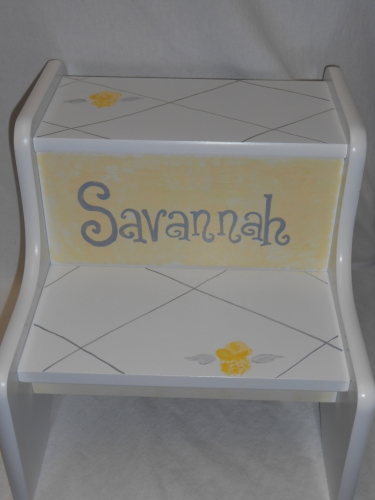 Shabby Chic 2-step step stool - Image 3