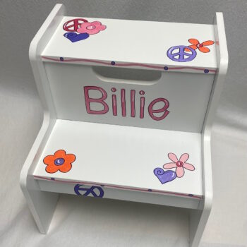Peace and love 2-step step stool