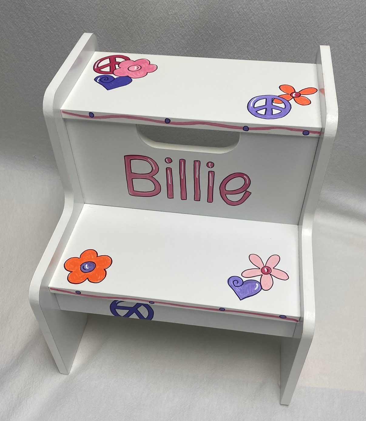 Peace and love 2-step step stool