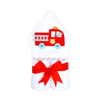 3 Marthas fire truck hooded towel