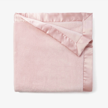 baby blanket - silky fleece - pink