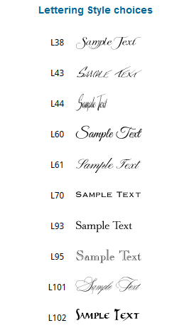 Flat note card - Executive - assorted fonts - Image 2
