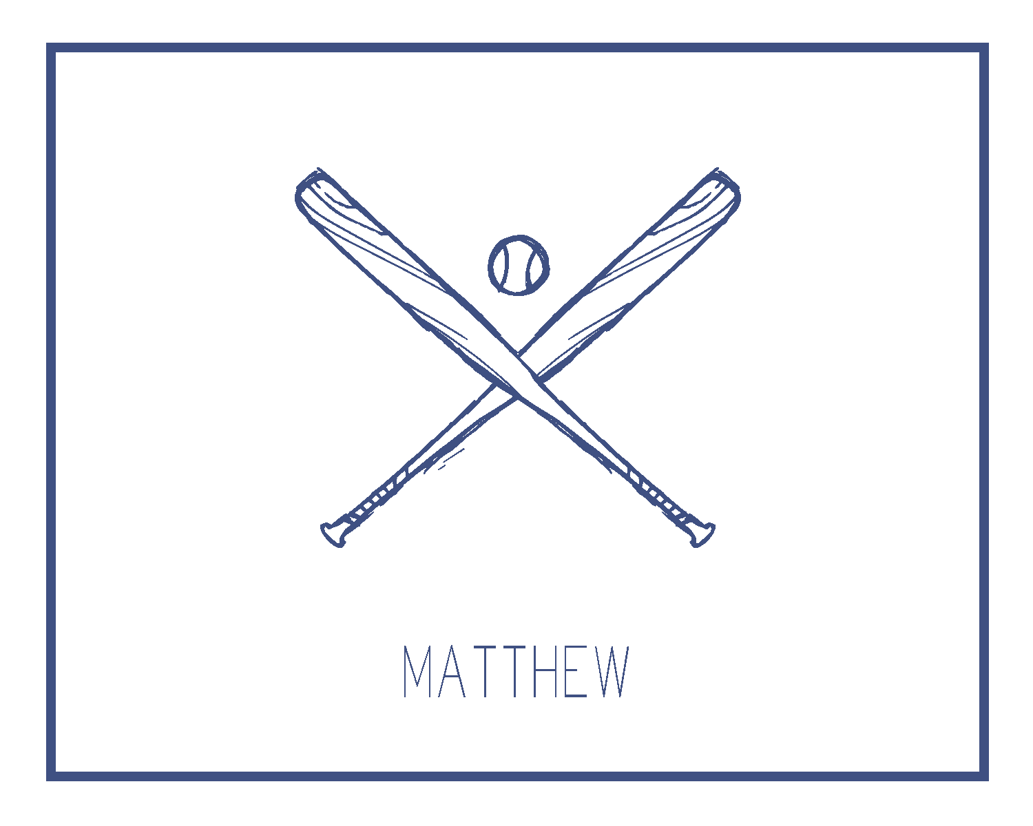 Baseball note card