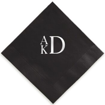 Stacked monogram napkins