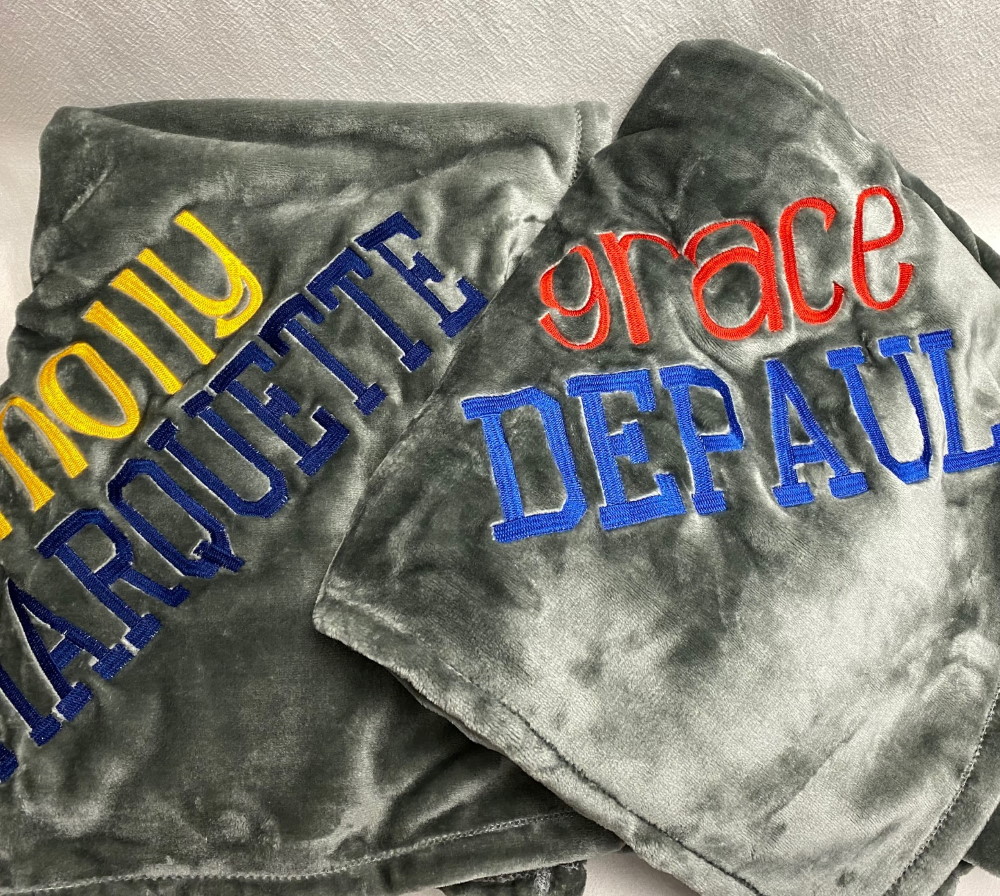 Blanket - fleece lc name style- available for any school - Image 4