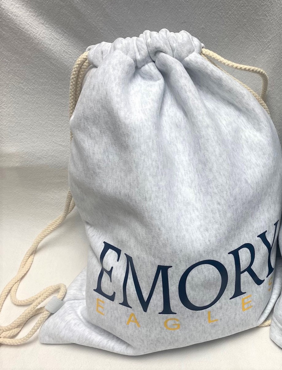 Drawstring sweatshirt bag - collegiate - available for any school
