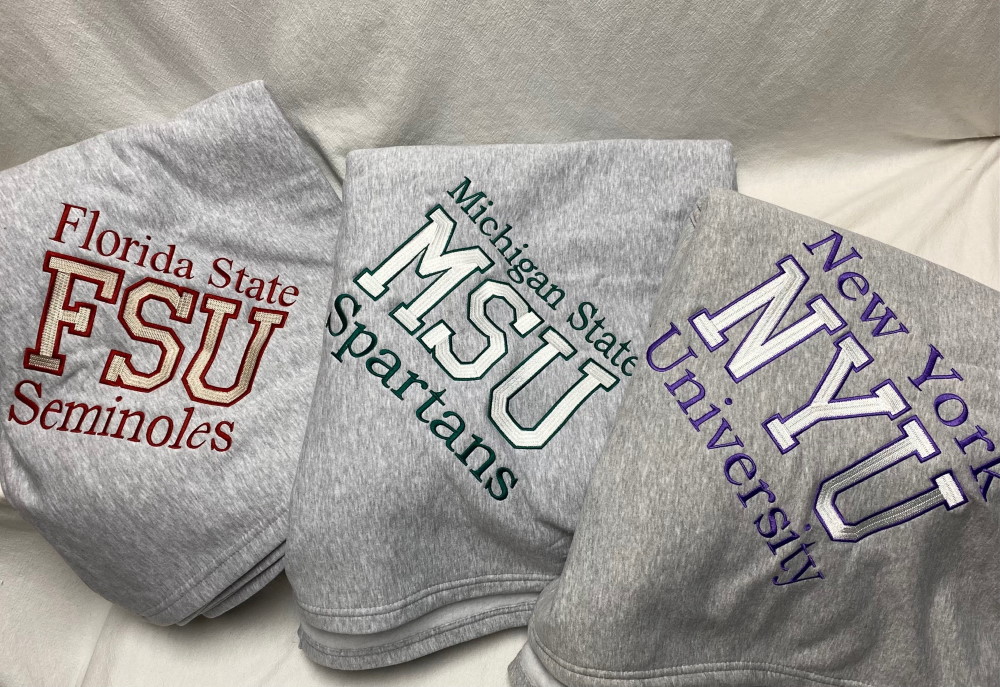 Gift set-sweatshirt blanket and drawstring bag- custom made for any school - Image 8