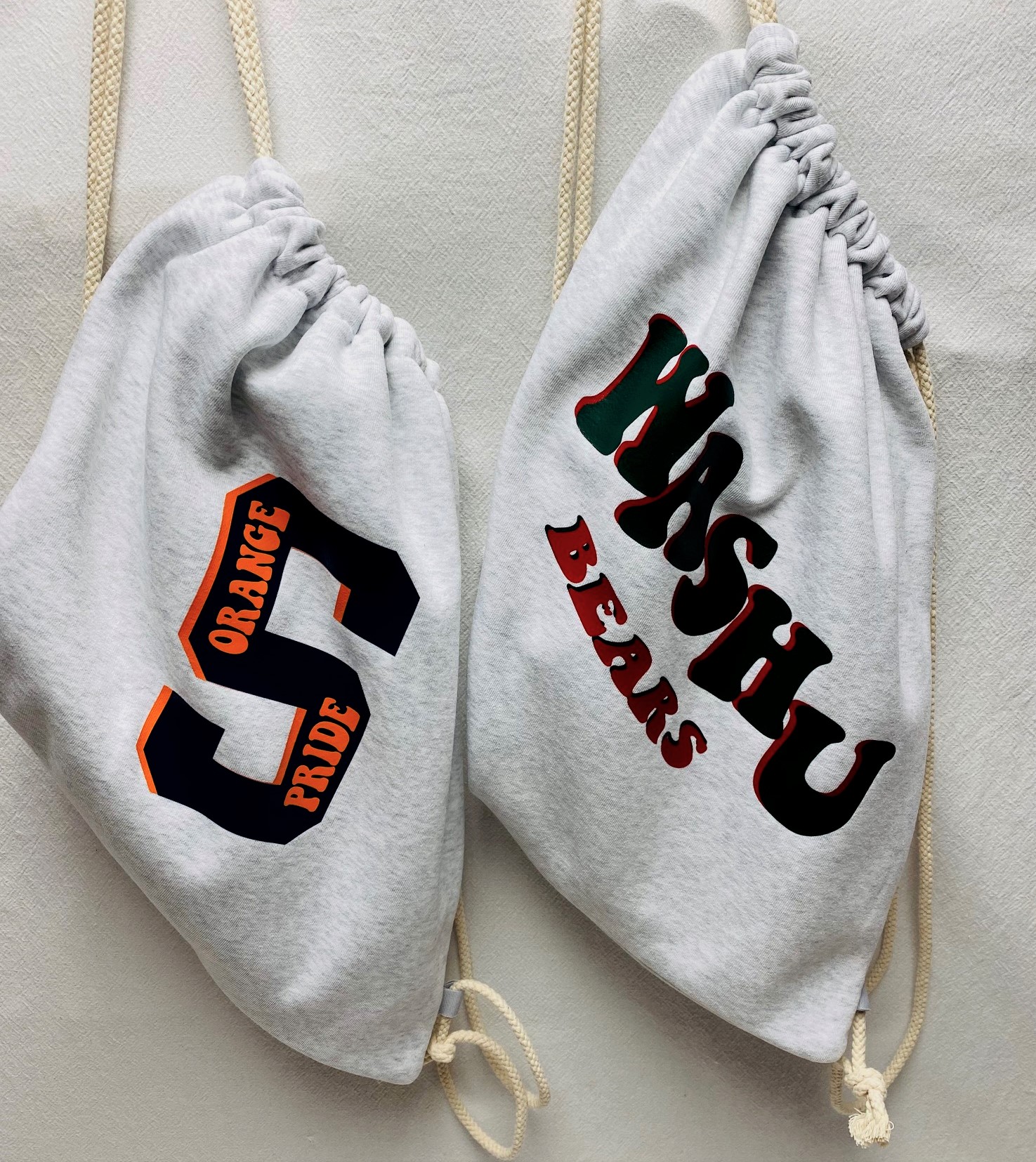 Drawstring sweatshirt bag - collegiate - available for any school - Image 5