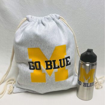 Gift set - Drawstring sweatshirt bag and tumbler