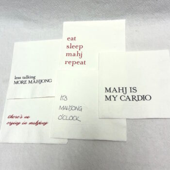 Mahjong cocktail napkin set