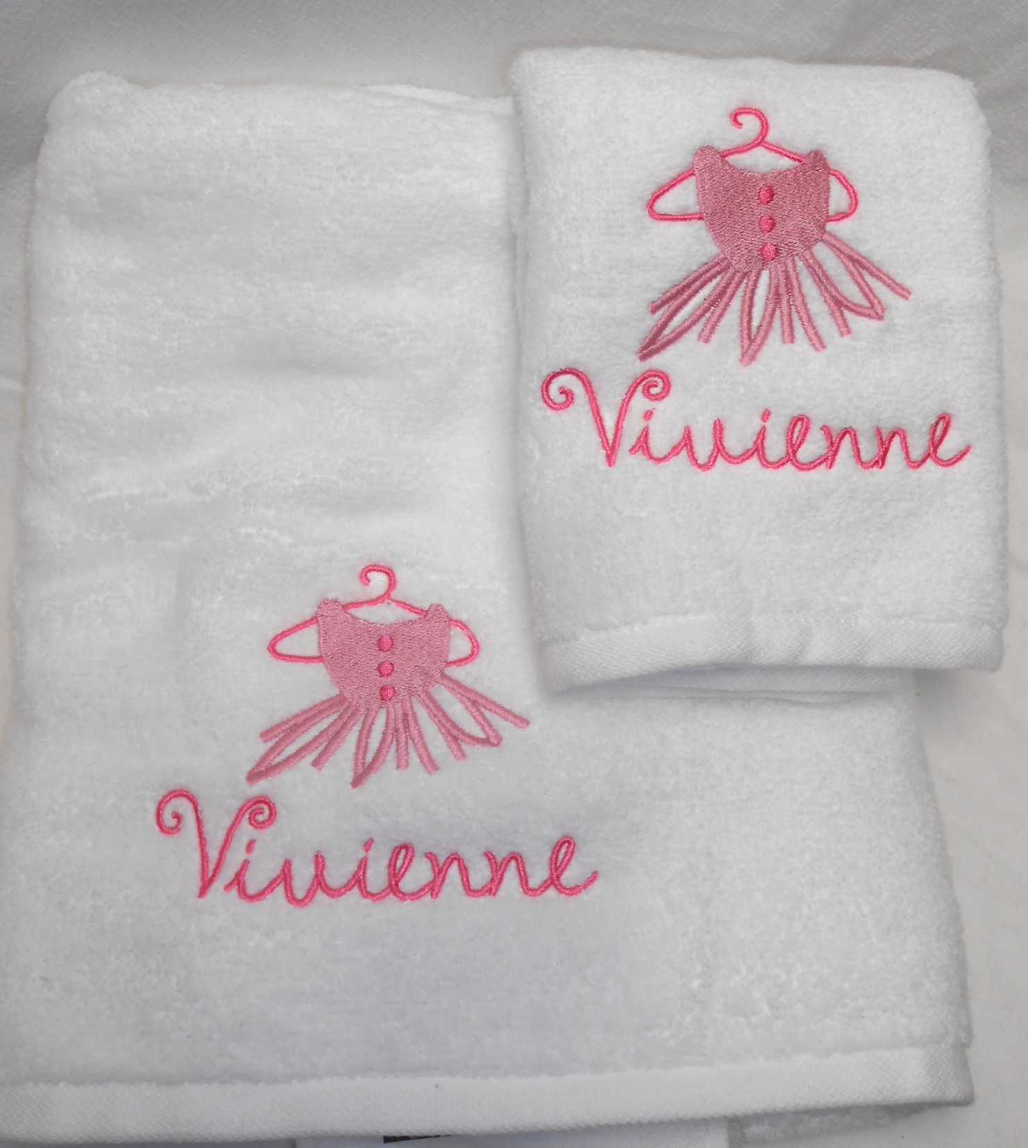 tutu monogrammed towel