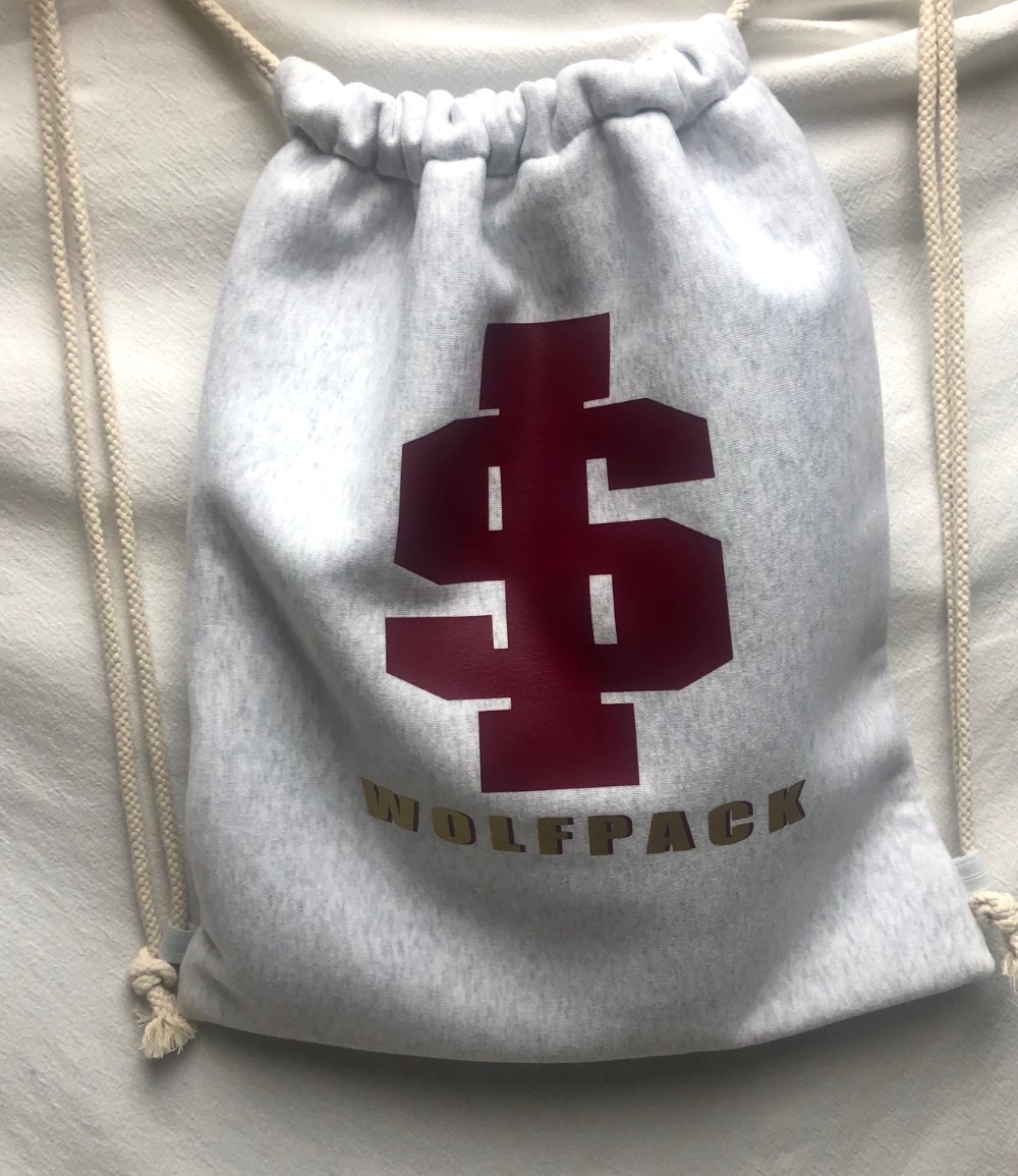 Drawstring sweatshirt bag - Your school - any high school or middle school - Image 2