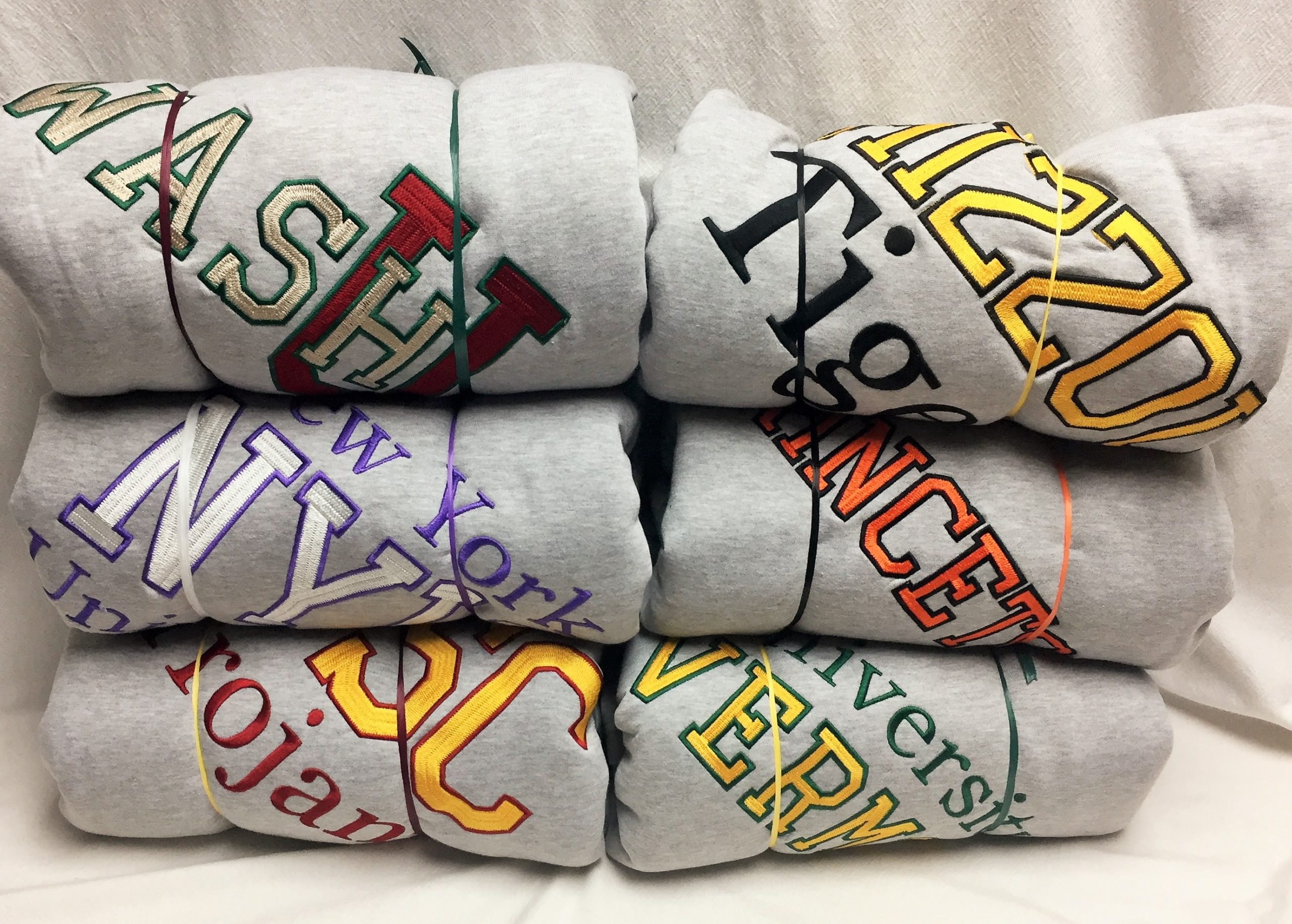 Collegiate sweatshirt blanket