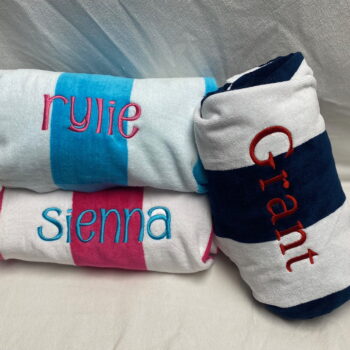 monogram beach towel